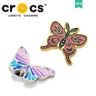 Jibbitz crocs Charms สำหรับ  รูปผีเสื้อน่ารัก ที่มีคุณภาพสูง และเป็นเครื่องประดับแฟชั่นที่ติดตั้งได้บนตัวรองเท้า Crocs