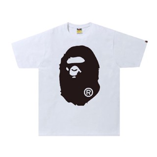 เสื้อยืดคอกลม เสื้อยืดแขนสั้น ผ้านุ่ม คอกลม BAPE Bicolor Big Ape Head Tee FW21/S