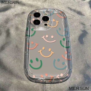 ✅เคสโทรศัพท์มือถือใส แบบนิ่ม ลายหน้ายิ้ม กันกระแทก สําหรับ Apple Iphone 8p xs 71113promax Xri 14 12 X2MH