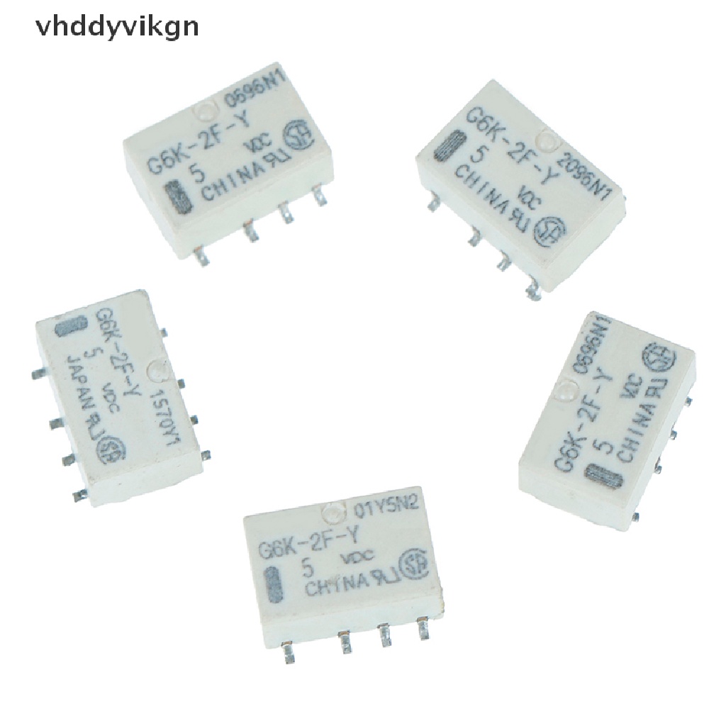 VHDD 5pcs dc 5v smd g6k-2f-y สัญญาณรีเลย์ 8pin สําหรับ omron รีเลย์ VN