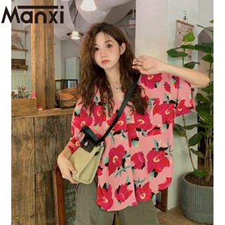 Manxi เสื้อผู้หญิง เสื้อลายดอกสงกรานต์ 2023 ใหม่A25K0KP
吊牌价358促销价179