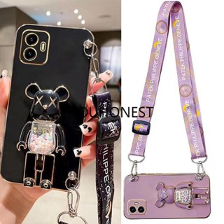 เคส Realme C55 เคส Realme C21 เคส Realme C21Y C25Y เคส Realme C30S Case Realme C30 Case Realme C31 Case Realme Narzo 50i Prime Case Realme Narzo 50A Silicone Anime Cute Kaws Bear Stand Cartoon Wrist Band Phone Case Casing Cover Cases TS โทรศัพท์มือถือ