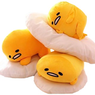 SANRIO ของแท้ หมอนตุ๊กตานุ่ม รูปการ์ตูน Gudetama ไข่ขี้เกียจน่ารัก ขนาด 45*30 ซม. สําหรับตกแต่งบ้าน