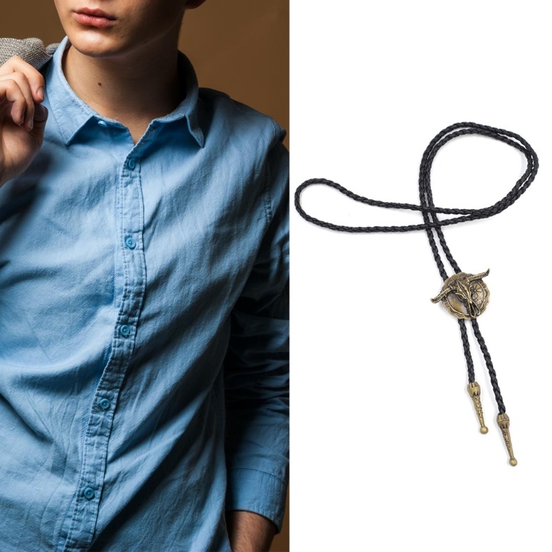 SUIT Longhorn Bull Bolo Tie Cowboy Tie Western Vintage Bolo Tie เนคไทคาวบอย