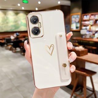 เคสโทรศัพท์มือถือซิลิโคน กันกระแทก ลายหัวใจ พร้อมขาตั้ง หรูหรา สําหรับ Infinix Hot 20 5G X666 X666B