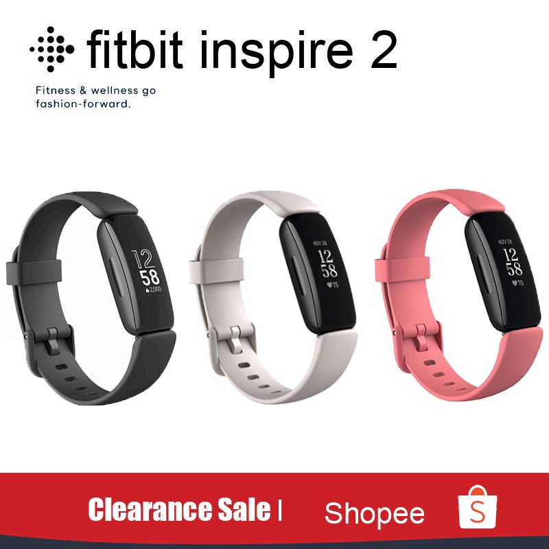 FITBIT Inspire 2 สมาร์ทฟิตเนส Heart Rate กิจกรรม Tracker นาฬิกาอัจฉริยะนาฬิกาสปอร์ต