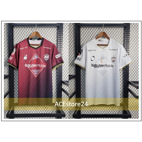 เสื้อกีฬาแขนสั้น ลายทีม League Vissel Kobe Home & Away Fan Issue 23 24 ชุดเยือน*