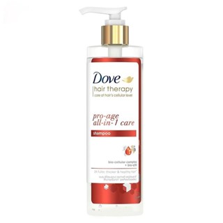 Dove โดฟ แฮร์ เทอราพี แชมพู โปร-เอจ ออล-อิน-วัน แคร์ 380 มล. เพื่อผมดูหนา สุขภาพดี