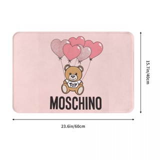 ใหม่ พร้อมส่ง พรมเช็ดเท้า ผ้าสักหลาด กันลื่น ดูดซับน้ําได้ดี ลาย Moschino (5) 16x24 นิ้ว สําหรับห้องน้ํา ห้องนั่งเล่น โซฟา ห้องนอน