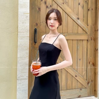 🥖‘Marindy Dress’ - เดรสสายเดี่ยว กระโปรงบาน เดรสสายเดี่ยวกระโปรงยาว ชุดออกงาน ชุดไปค่าเฟ่ ชุดไปทะเล RTW.K