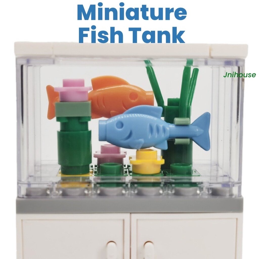 [พร้อมส่ง] Jnihouse : ตัวต่อตู้ปลา Miniature Fish Tank brick , Chameleon Tank