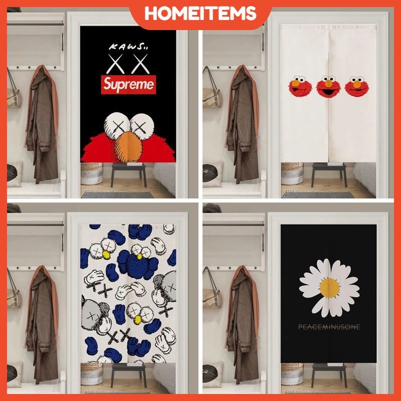 แนะนำ ผ้าม่าน ผ้าม่าน Langsir Pintu 门帘 Tide ยี่ห้อ Sesame Street Kaws ม่านประตูผ้า Art สามารถปรับแต่งบ้านห้องนอนห้องครัวพาร์ทิชันม่านระเบียงการ์ตูนตกแต่งผ้าม่าน ราคาพิเศษ มีเก็บเงินปลายทาง