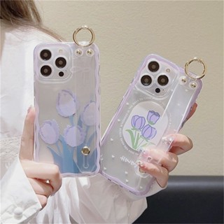 เคสโทรศัพท์มือถือแบบนิ่ม TPU ใส ลายดอกไม้ พร้อมสายคล้องข้อมือ และที่ตั้งวาง และสายคล้องข้อมือ กันรอยกล้อง แฟชั่น สําหรับ Huawei P20 P30 Lite Pro Nova 3e 4e Honor V30 Pro