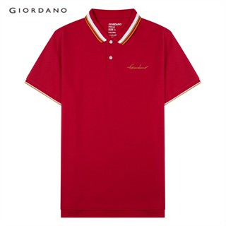 GIORDANO เสื้อโปโลผู้ชาย Mens Solid Polo 01012256