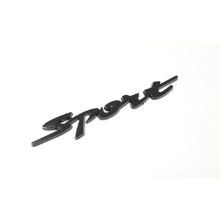 SPORT LOGO โลโก้ติดรถยนต์ทุกรุ่น 13.5 เซนติเมตร สีดำเงา สติ๊กเกอร์ ตัวเขียน ป้ายรุ่น STICKER EMBLEM LOGO โลโก้ ป้าย