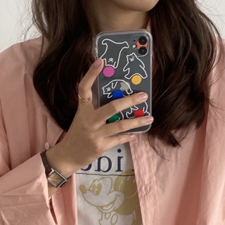 Cartoon Bear Phone Case For Iphone 11 Phone Case for Iphone12promax Transparent Case for iphone 6/7/8Plus Cute. Xsmax Soft XR