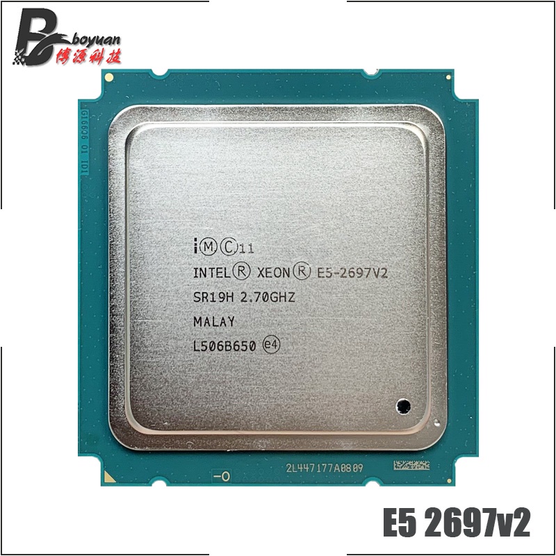 หน่วยประมวลผล CPU Intel Xeon E5-2697v2 E5 2697v2 E5 2697 v2 2.7 GHz ใช้สิบสองแกน ยี่สิบสี่เกลียว 30M