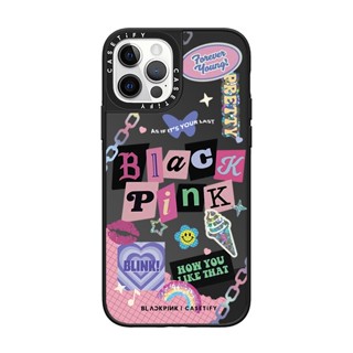 เคสโทรศัพท์มือถือแบบแข็ง เคลือบกระจก ลาย Blackpink Girl Group Casetify สําหรับ iPhone 14 13 12 11 Pro Max Plus