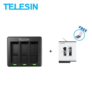 GoPro 11 / 10 / 9 Telesin Charger + Telesin Stamina Battery Enduro แท่นชาร์จ ที่ชาร์จ + แบตเตอร์รี่