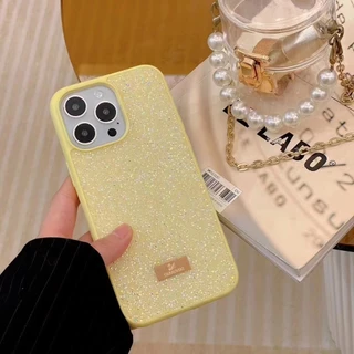 17promax Dazzle Glitter ยี่ห้อโลโก้โลหะสําหรับ iphone 17Air 16 15 14 13 12 11 Pro Max ครึ่งแพ็คซองหนัง 14pro 13pro 12pro Anti-fall กรณี 14 13 12 11 เคสโทรศัพท์