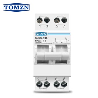 Tomzn เบรกเกอร์สวิตช์แยก 2P 63A MTS แบบแมนนวล