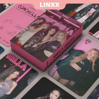 Linxx โปสการ์ด อัลบั้มรูปศิลปินเกาหลี Black Pinkchellaสัปดาห์ 2 สีดํา ชมพู 55 ชิ้น