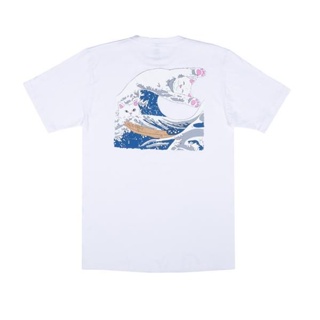 เสื้อยืดแขนสั้น พิมพ์ลายคลื่นยักษ์ใหญ่ Ripndip The Great Wave Mean cat สําหรับผู้ชาย และผู้หญิง