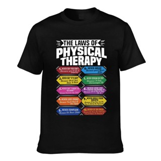 เสื้อยืด พิมพ์ลายกราฟิก The Laws Of Physical Therapy Awesome Therapist สําหรับผู้ชาย