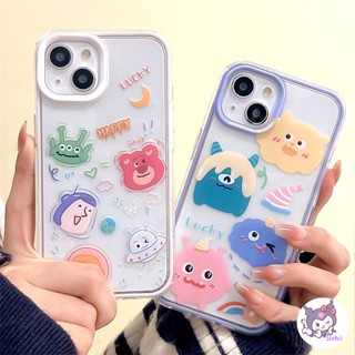 🌈Casing🌸 3 in1 เคสโทรศัพท์มือถือแบบนิ่ม TPU กันกระแทก ลายการ์ตูนเอลฟ์นําโชค แฟชั่น สําหรับ iPhone 11 14 13 12 Pro Max 8 7Plus X Xs Xr Xs Max SE2020 6 6s Plus