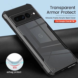 Transparent Acrylic Heavy Duty Back Cover Clear Shockproof Protect Case For Google Pixel 7A 6a 7 8 pro pixel8 pixel7