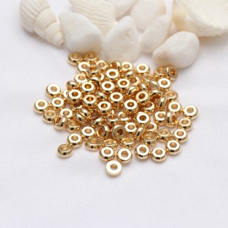 ขายตรงจากโรงงาน กระเป๋าลูกปัด สีทอง 14k แฮนด์เมด diy 100 ชิ้น