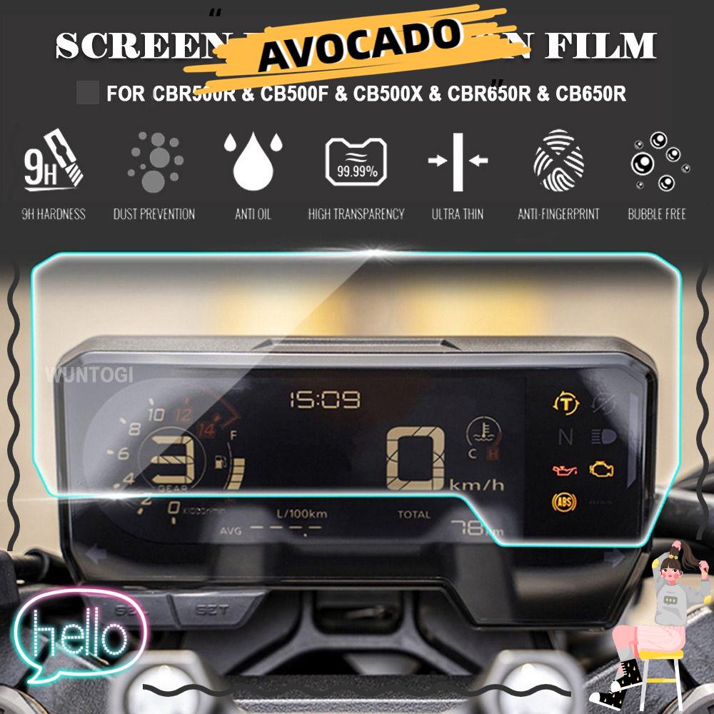 Avocarr ฟิล์มกระจกนิรภัยกันรอยหน้าจอ HD กันรอยนิ้วมือ สําหรับ HONDA CBR500R CB500F CB500X CBR650R CB650R 2019 2020 2 ชิ้น