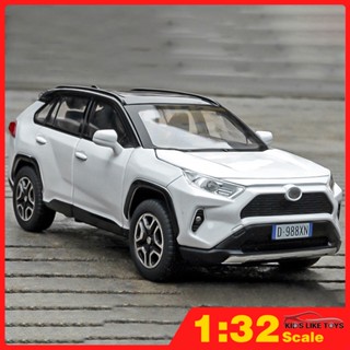 Klt โมเดลรถยนต์ สเกล 1/32 TOYOTA RAV4 SUV โลหะ ของเล่นสําหรับเด็ก