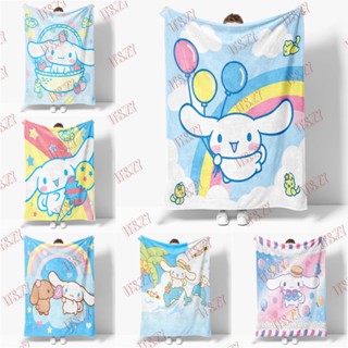 ผ้าห่มสักหลาด ลายการ์ตูน Cinnamoroll 4 ขนาด สําหรับเครื่องปรับอากาศ