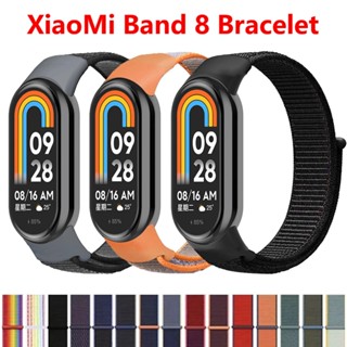 สายนาฬิกาข้อมือไนล่อน แบบเปลี่ยน สําหรับ Xiaomi Mi Band 8 Global Version Pulseira Correa Miband 8 NFC