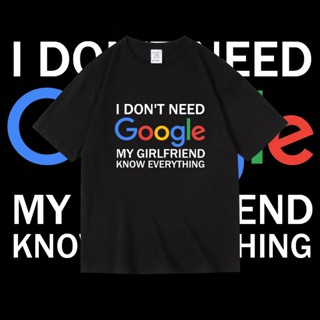 เสื้อ Google สกรีนลายสวยงาม ใส่ได้ทั้งชายหญิง ลายการ์ตูน เสื้อผ้าแฟชั่น เสื้อยืด cotton oversize แขนสั้นคอกลม พร้อมส่ง