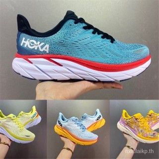 H HOKA Bangdai Clifton รองเท้าวิ่งลําลอง ผ้าตาข่าย ระบายอากาศ ดูดซับแรงกระแทก สําหรับผู้ชาย และผู้หญิง เหมาะกับการเล่นกีฬา วิ่ง ไซซ์ 8