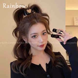 【Rainbow】กิ๊บติดผมหางม้า ลายตัวอักษร Love Girl สไตล์เกาหลี สําหรับเด็กผู้หญิง 2023