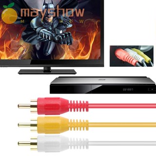 Mayshow อะแดปเตอร์สายเคเบิลเสียงวิดีโอ AV 1080P 1.5 เมตร สําหรับ TV HDTV DVD