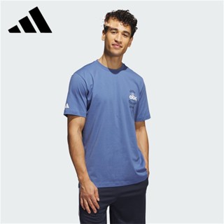 Adidas เสื้อยืดคอกลม แขนสั้น พิมพ์ลายโลโก้ Counter 100% สําหรับผู้ชาย และผู้หญิง