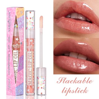 【COD】 Yabaolian Mirror Crystal Jelly Lip Gloss Shiny Clear Wet Gloss Moisturizing Lip Glaze Glitter Liquid Lipstick Lip Oil Lip Tint Care Makeup 6 Colors