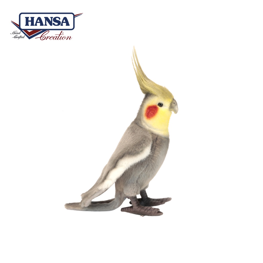 6470 ตุ๊กตานกค็อกคาเทลสีเทา Hansa Creation