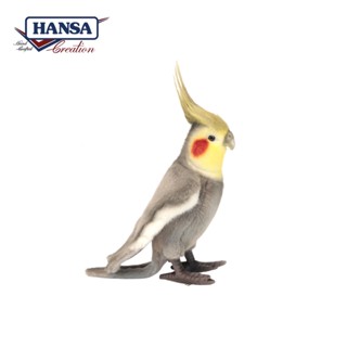 6470 ตุ๊กตานกค็อกคาเทลสีเทา Hansa Creation