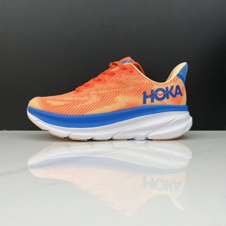 ใหม่ HOKA ONE ONE Clifton 9 รองเท้าวิ่ง ดูดซับแรงกระแทก สีส้ม สีฟ้า สําหรับผู้ชาย และผู้หญิง 2023