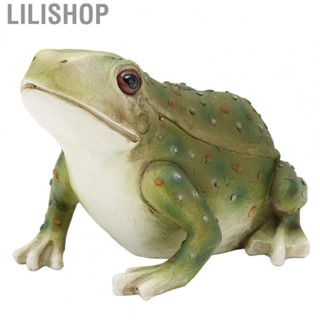 Lilishop Frog Figure  Attractive Lovely Resin Frog Statue Hand Painted Fine Details  for Garden Lawn for Patio