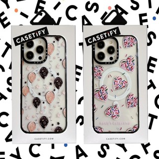 CASETIFY【pink Love Cookie】เคสโทรศัพท์มือถืออะคริลิค กันกระแทก ลายคริสต์มาส สําหรับ IPhone 14 Pro MAX Plus 11 12 13 Pro MAX