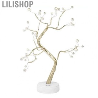 Lilishop Pearl Bonsai Table Tree Lamp  36LEDs Nordic Style Bonsai Table Tree Lamp  for Indoor for Bedroom