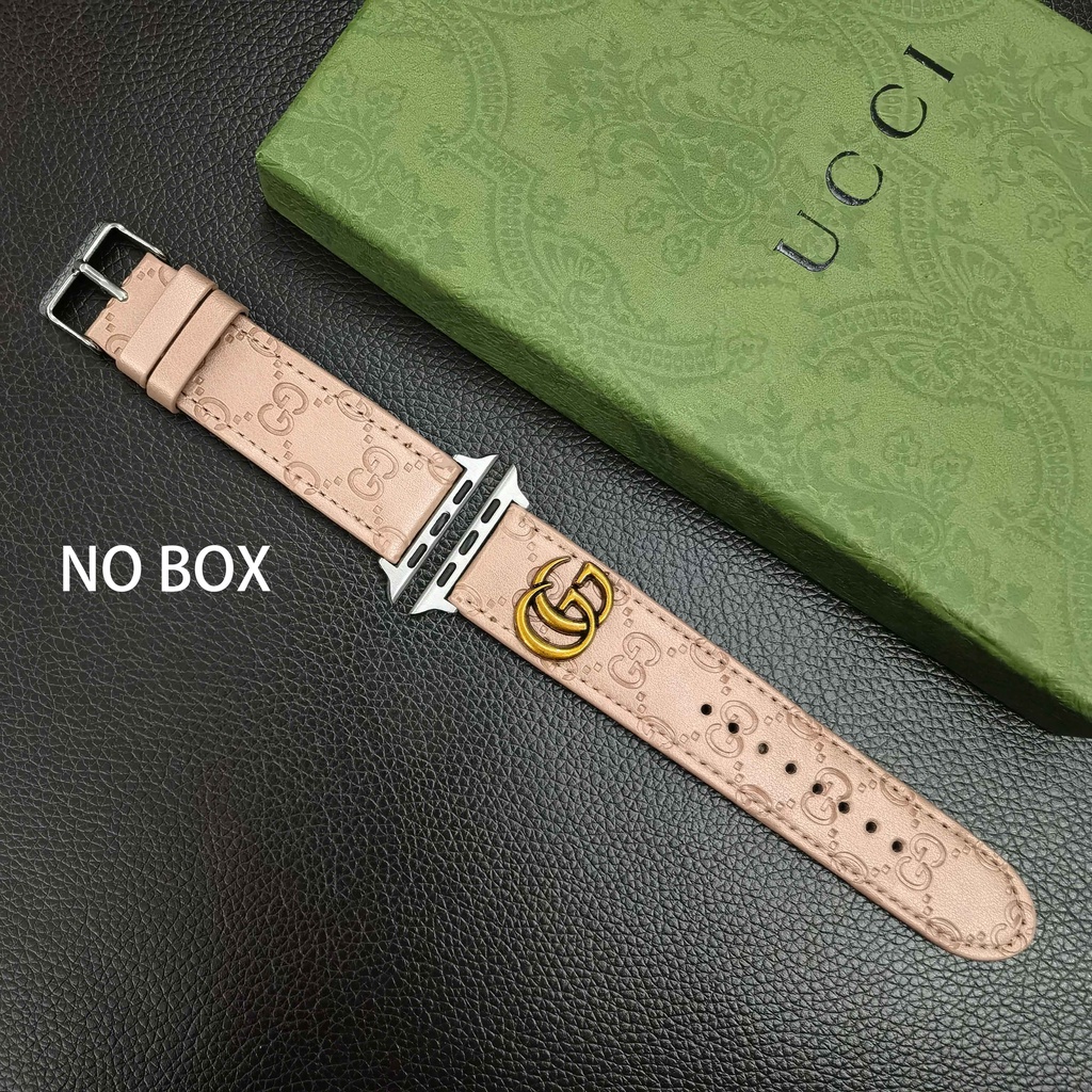 สายนาฬิกาข้อมือหนัง ลายโลโก้นูน สีทอง หรูหรา 49 มม. แบบเปลี่ยน สําหรับ Smart Watches Series 8 Ultra 7 6 SE 5 4 3 2 1 ขนาด 41 มม. 45 มม. 44 มม. 42 มม. 40 มม. 38 มม.