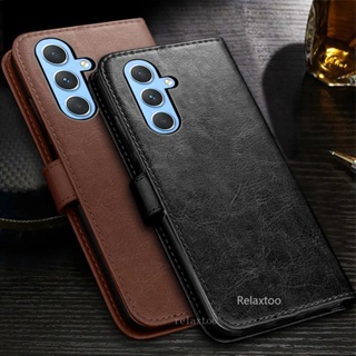 Samsung A 54 34 Luxury Leather Flip Mobile Casing For Samsung Galaxy A54 A34 A24 A14 M54 5G 4G Full Body Protect Shockproof Phone Cases Wallet Card Holder Magnetic Bracket Back Cover