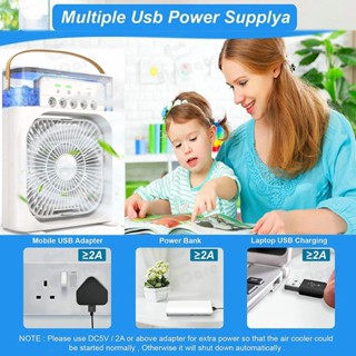 Mini USB เครื่องปรับอากาศพัดลมเดสก์ท็อปเดสก์ท็อป Air Cooler Water Cooling Fan